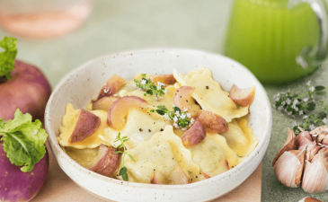 pates-fraiches-champignons-ail-des-ours-aux-navets-confits