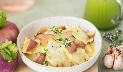 pates-fraiches-champignons-ail-des-ours-aux-navets-confits